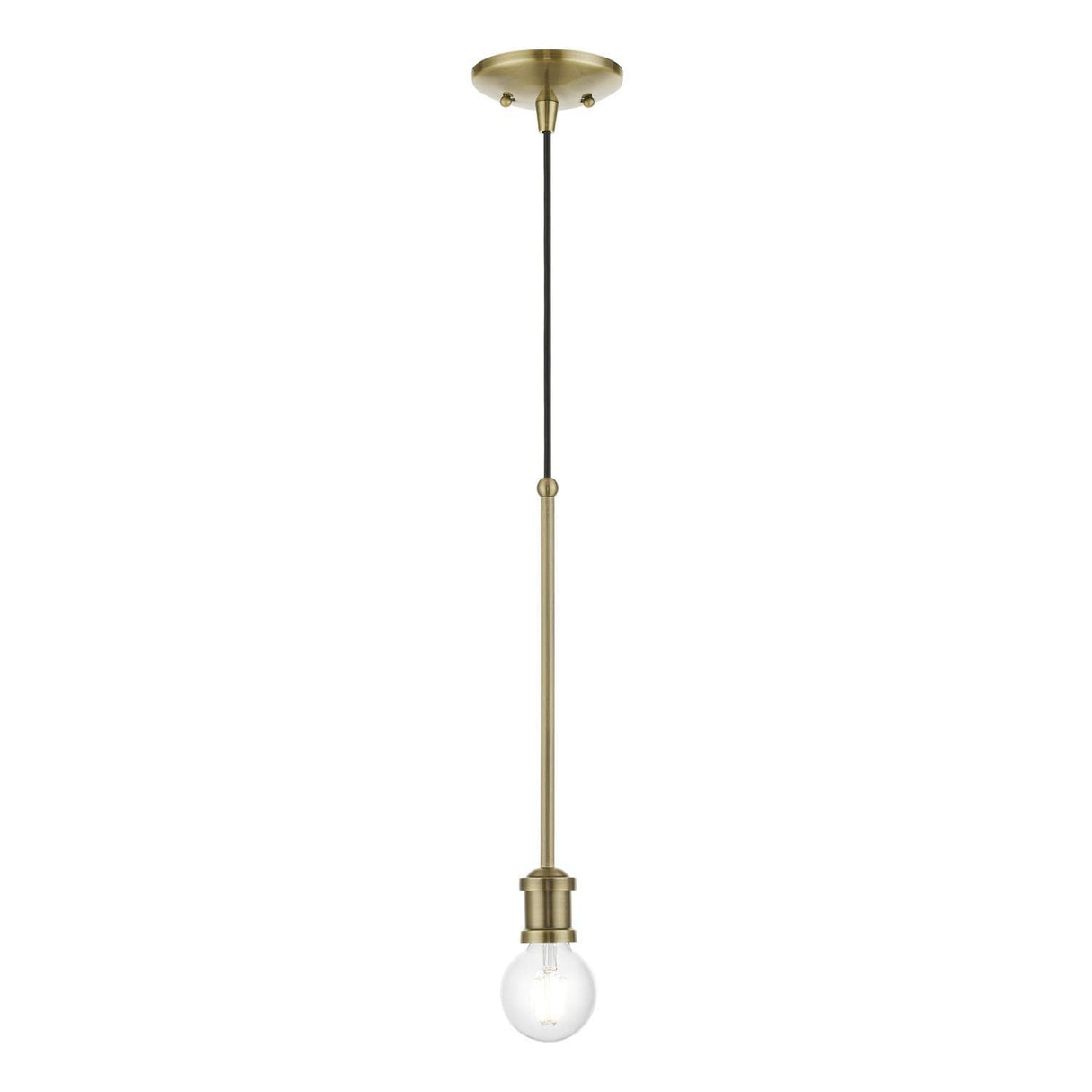 Lansdale 1 Light Pendant in Antique Brass (47161-01)