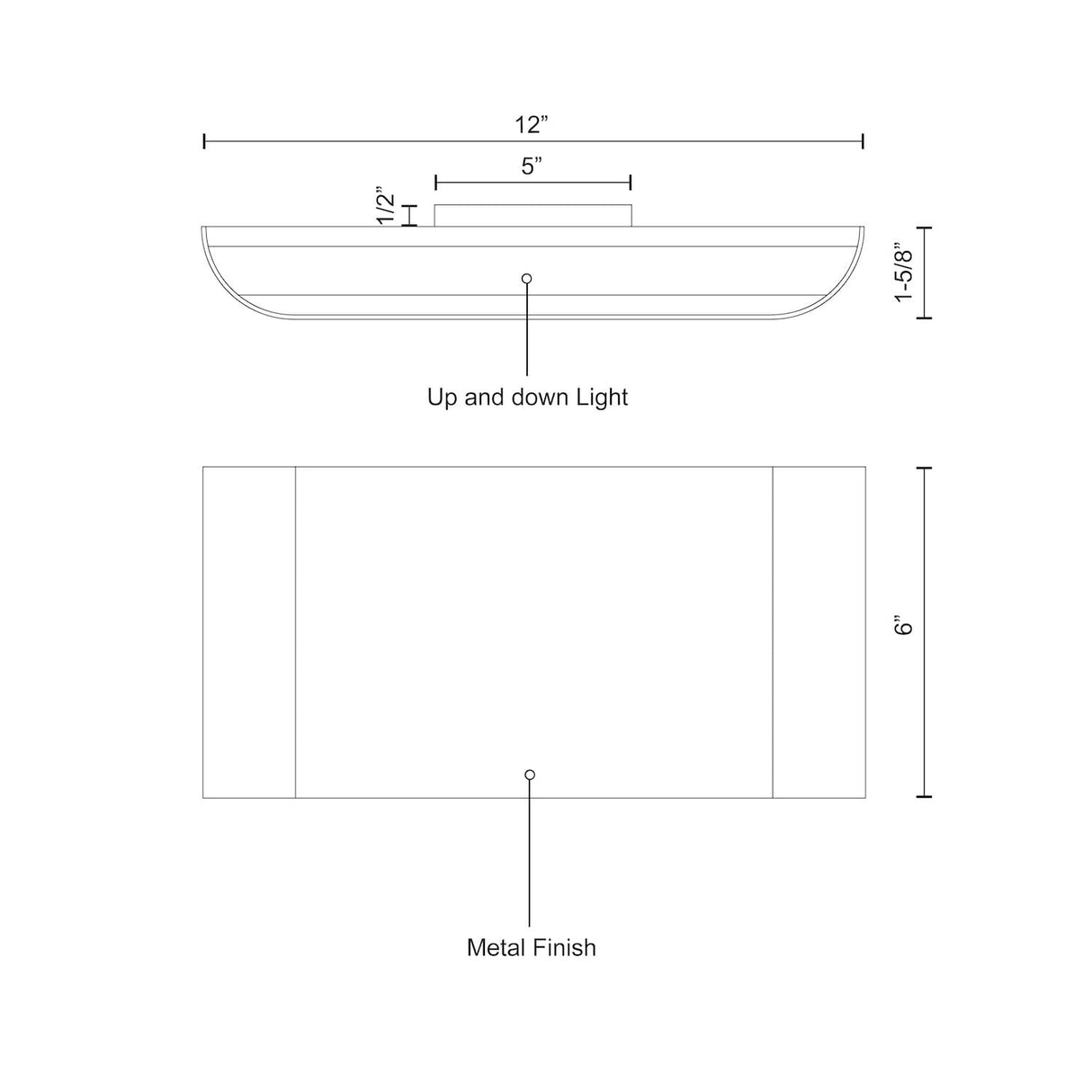 Kuzco EW27112-WH PLATEAU 12" EW White 120V TRIAC/ELV LED 3000K 90CRI 13W