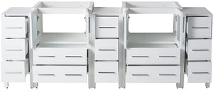 Fresca FCB62-72WH Fresca Torino 72" White Modern Bathroom Cabinets