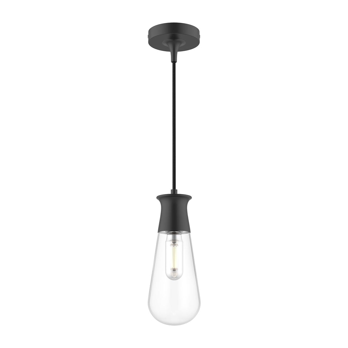 Alora PD464001MB MARCEL 4" PENDANT MATTE BLACK 72" WIRE E26 60W