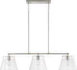 Capital Lighting 846931BN Baker 3 Light Island Brushed Nickel