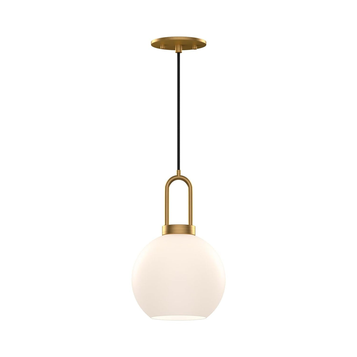 Alora PD601608AGOP SOJI 8" PD AGED BRASS MATTE OPAL GLASS CORD 72 1X60W E26