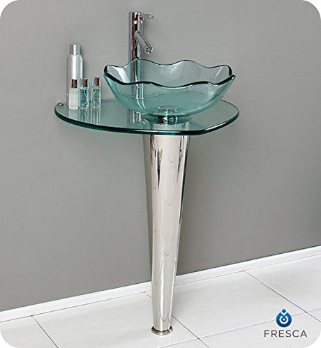 Fresca CMB1036-V Fresca Netto 24" Modern Glass Bathroom Pedestal