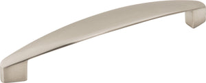 Elements 308-128DN 128 mm Center-to-Center Dull Nickel Asymmetrical Belfast Cabinet Pull