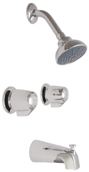 Gerber G0048720 Chrome Classics Two Handle Threaded Escutcheon Tub & Shower ...