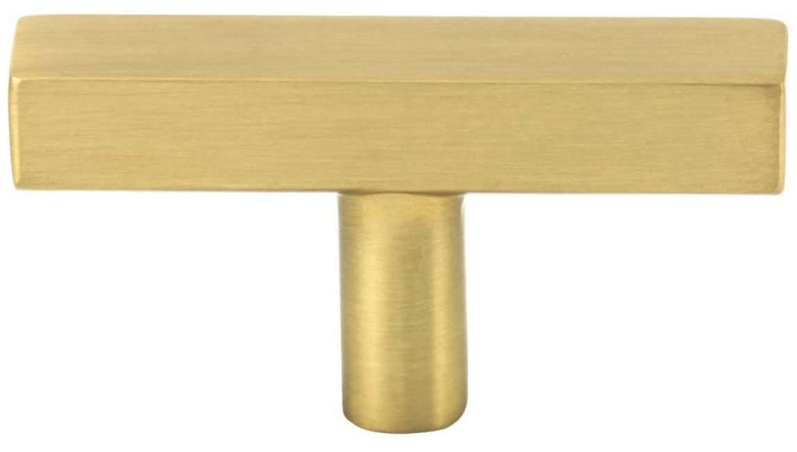 Jeffrey Alexander 845TL-BG 2-1/4" Brushed Gold Dominique Cabinet "T" Knob