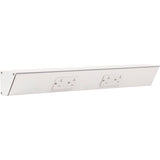 Task Lighting TR18-2WD-P-WT 18" TR Series Angle Power Strip, White Finish, White Receptacles