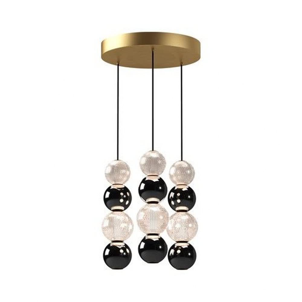 Kuzco MP321803NB ONYX 3 HEAD 15" MULTI-PENDANT NATURAL BRASS 144" WIRE 120V TRIAC/ELV LED 3000K 90CRI 28W