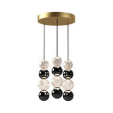 Kuzco MP321803NB ONYX 3 HEAD 15" MULTI-PENDANT NATURAL BRASS 144" WIRE 120V TRIAC/ELV LED 3000K 90CRI 28W