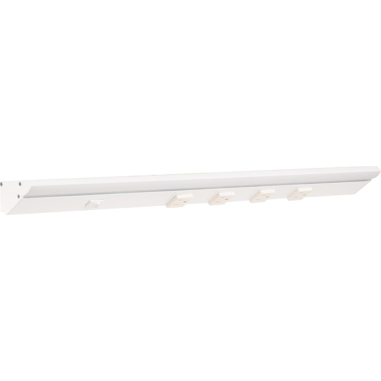 Task Lighting LP24QD8NDWWT50 24-1/2" 800 Lumen Direct Voltage DV Lighted Power Strip, White Finish, White Receptacles, 5000K Daylight White