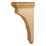 Hardware Resources COR38-3-ALD 3" W x 8" D x 14" H Alder Bullnose Cap Corbel