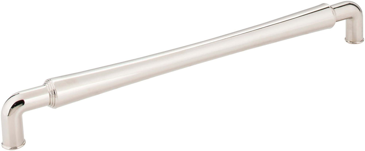 Jeffrey Alexander 537-12NI 12" Center-to-Center Polished Nickel Barrel Bremen 2 Appliance Handle