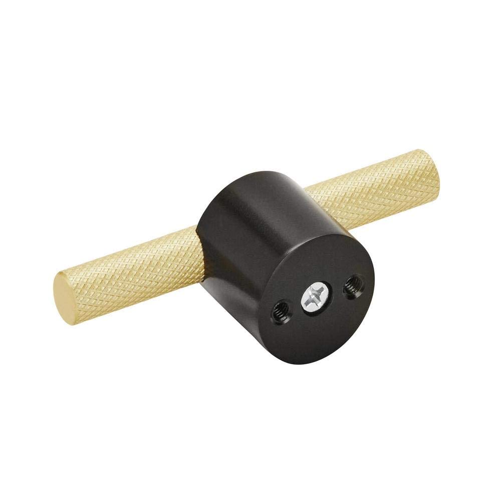 Amerock Cabinet Pull Matte Black/Matte Gold 5/8 inch (16 mm) Center to Center Transcendent 1 Pack Drawer Pull Drawer Handle Cabinet Hardware