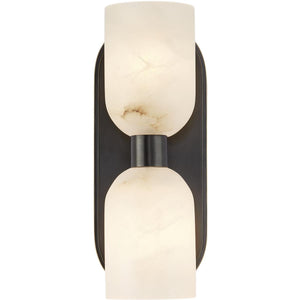 Alora WV338902UBAR LUCIAN 11" WV URBAN BRONZE ALABASTER  2 X 60W E12