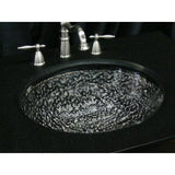 JSG Oceana Pebble Crystal Reflections Glass Drop‑In/Undermount Oval Sink
