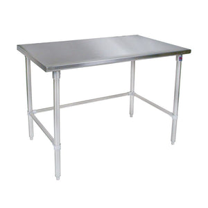 John Boos ST6-2484GBK Worktable With Galvanized Base, Stainless Steel, 6 Legs, 84