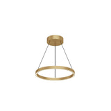 Kuzco PD87718-BG Cerchio 18" Pendant BG Aluminum Extrusion Up Down Duo Canopy 930 TRIAC 120 53W
