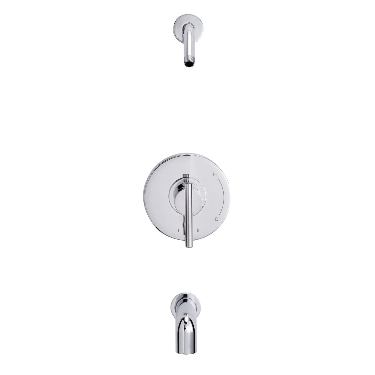 Gerber D510058LSTC Chrome Parma Tub & Shower Trim Kit, Without Showerhead