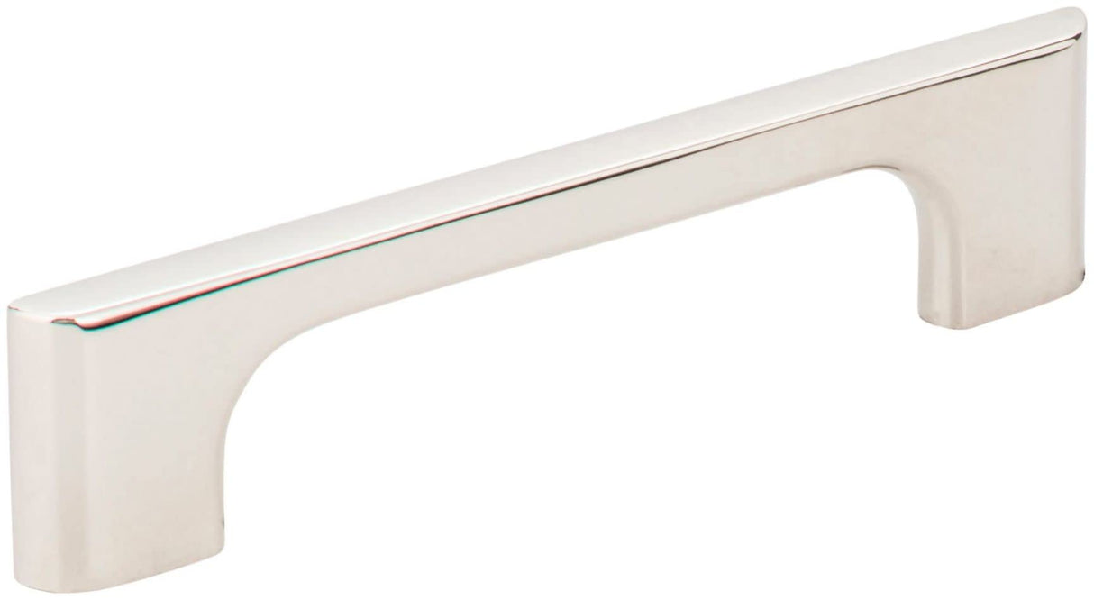 Jeffrey Alexander 286-96NI 96 mm Center-to-Center Polished Nickel Asymmetrical Leyton Cabinet Pull
