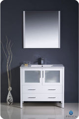 Fresca FCB6236WH Fresca Torino 36" White Modern Bathroom Cabinet