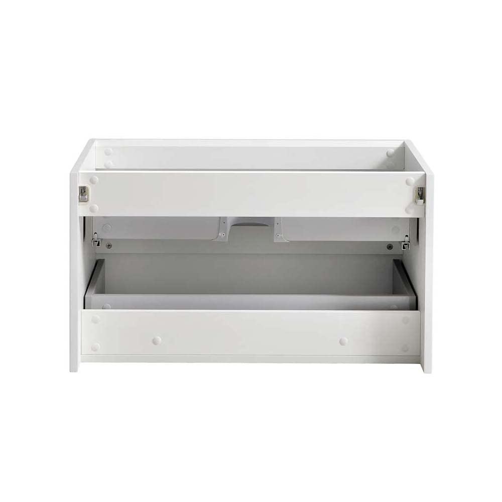 Fresca FCB9032WH Fresca Tuscany 32" Glossy White Wall Hung Modern Bathroom Cabinet