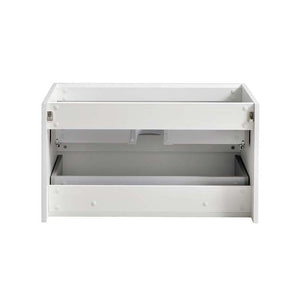 Fresca FCB9032WH Fresca Tuscany 32" Glossy White Wall Hung Modern Bathroom Cabinet