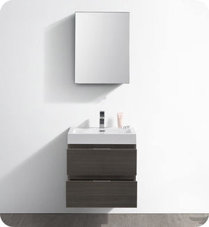 Fresca FCB8324GO Fresca Valencia 24" Gray Oak Wall Hung Modern Bathroom Cabinet