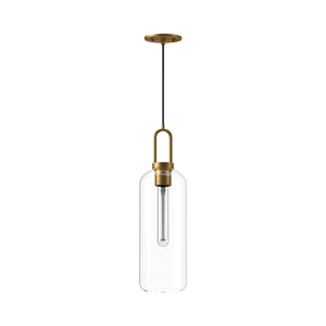 Alora PD401606AGCL SOJI 6" PD AGED BRASS CLEAR GLASS CORD 72 1X60W E26