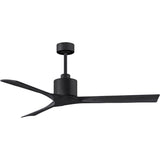 Matthews Fan NK-BK-BK-60 Nan 6-speed ceiling fan in Matte Black finish with 60” solid matte black wood blades