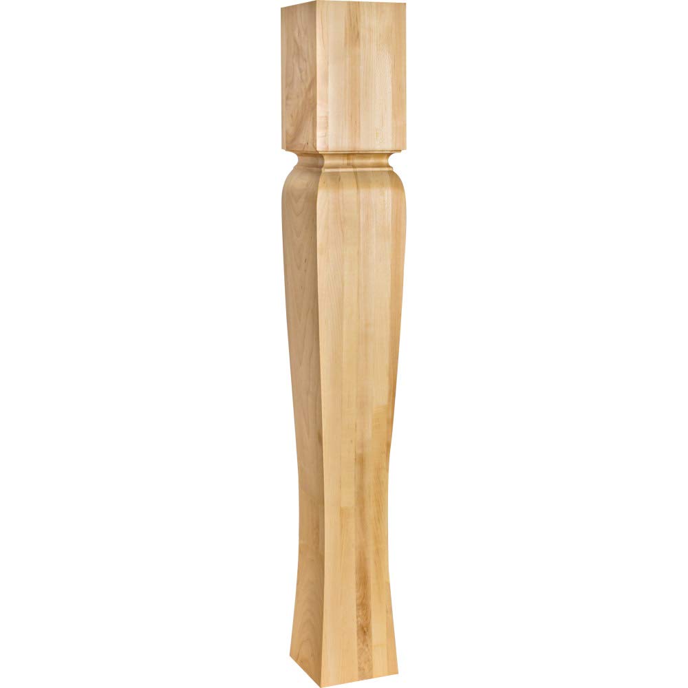 Hardware Resources P64-5-ALD 5" W x 5" D x 35-1/2" H Hard Maple Tapered Arts & Crafts Post