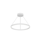 Kuzco PD87124-WH CERCHIO 24" PENDANT WH TEXTURED DOWN ONLY DUO CANOPY 930 TRIAC 120 52W
