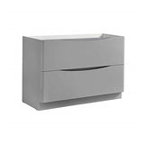 Fresca FCB9148GRG-D Fresca Tuscany 48" Glossy Gray Free Standing Double Sink Modern Bathroom Cabinet