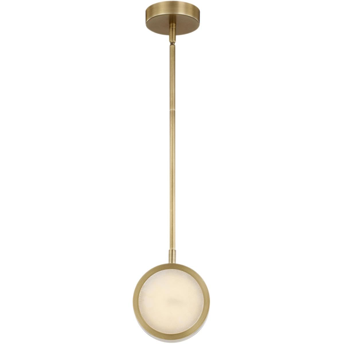 Alora PD325106VBAR BLANCO 6" PD VINTAGE BRASS ALABASTER  15W LED 90 3000K DC LED