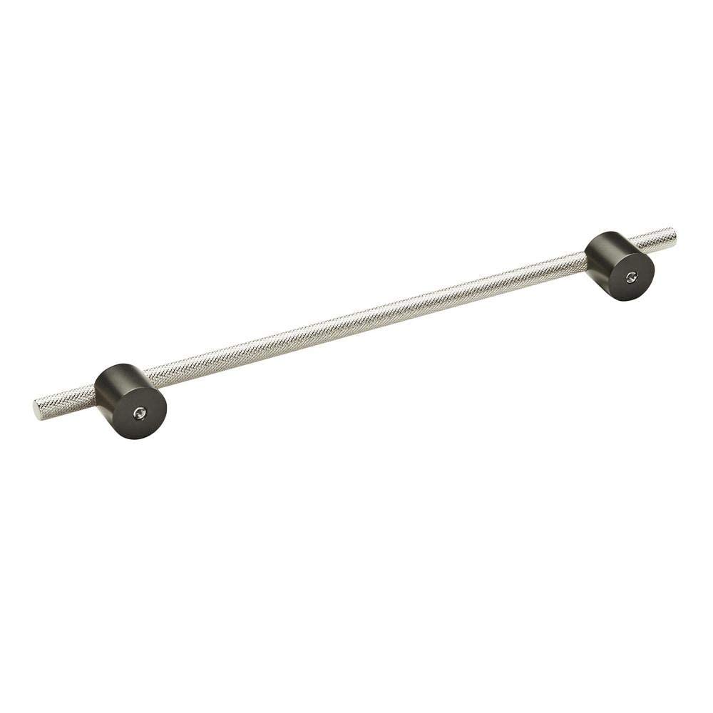 Amerock Cabinet Pull Matte Black/Polished Nickel 10-1/16 inch (256 mm) Center to Center Transcendent 1 Pack Drawer Pull Drawer Handle Cabinet Hardware