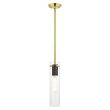 Livex Lighting 1 Light Satin Brass Pendant
