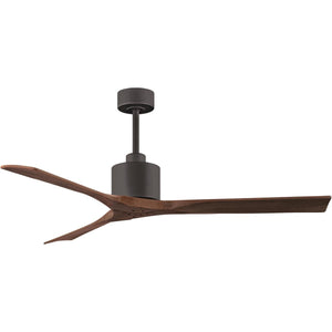 Matthews Fan NK-TB-WA-60 Nan 6-speed ceiling fan in Textured Bronze finish with 60” solid walnut tone wood blades