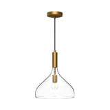 Alora PD532312AGCL BELLEVIEW 12" PD AGED BRASS CLEAR GLASS CORD 72 1X60W E26