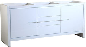 Fresca Allier 72" White Modern Double Sink Bathroom Cabinet
