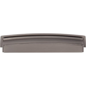 Jeffrey Alexander 141-160BNBDL 160 mm Center Brushed Pewter Square-to-Center Square Renzo Cabinet Cup Pull