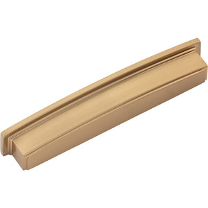 Jeffrey Alexander 141-160SBZ 160 mm Center Satin Bronze Square-to-Center Square Renzo Cabinet Cup Pull