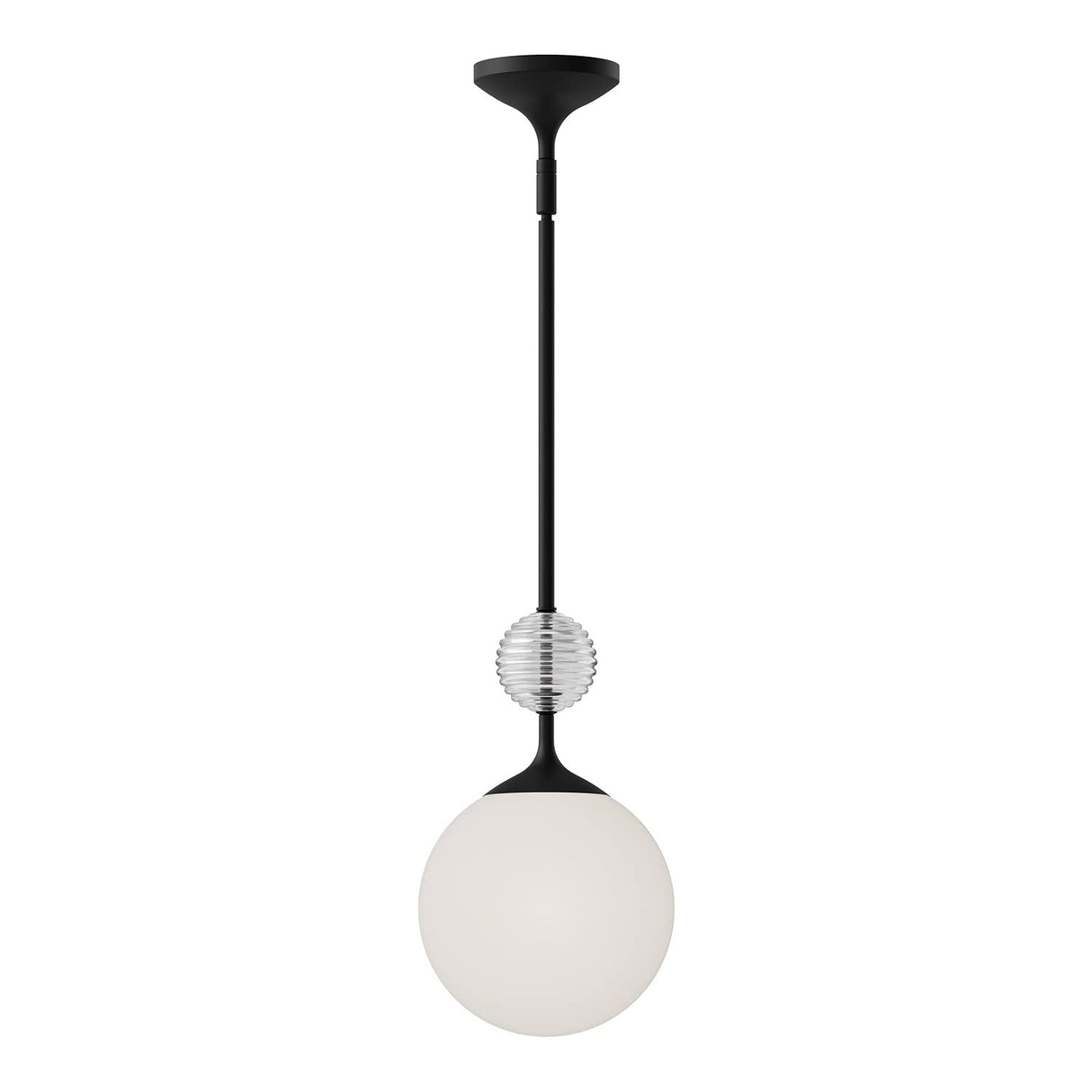 Alora PD415308MBOP CELIA 8" PENDANT MATTE BLACK OPAL GLASS
 E26 60W