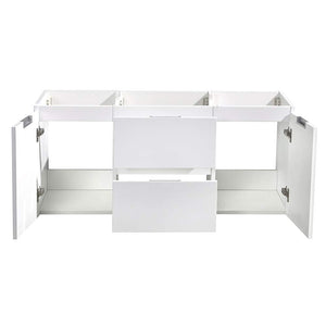 Fresca FCB8348WH-D Fresca Valencia 48" Glossy White Wall Hung Double Sink Modern Bathroom Cabinet