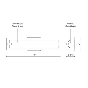 Kuzco VL0118-CH LED VAN CY OP GLS 1600LM 8W CH