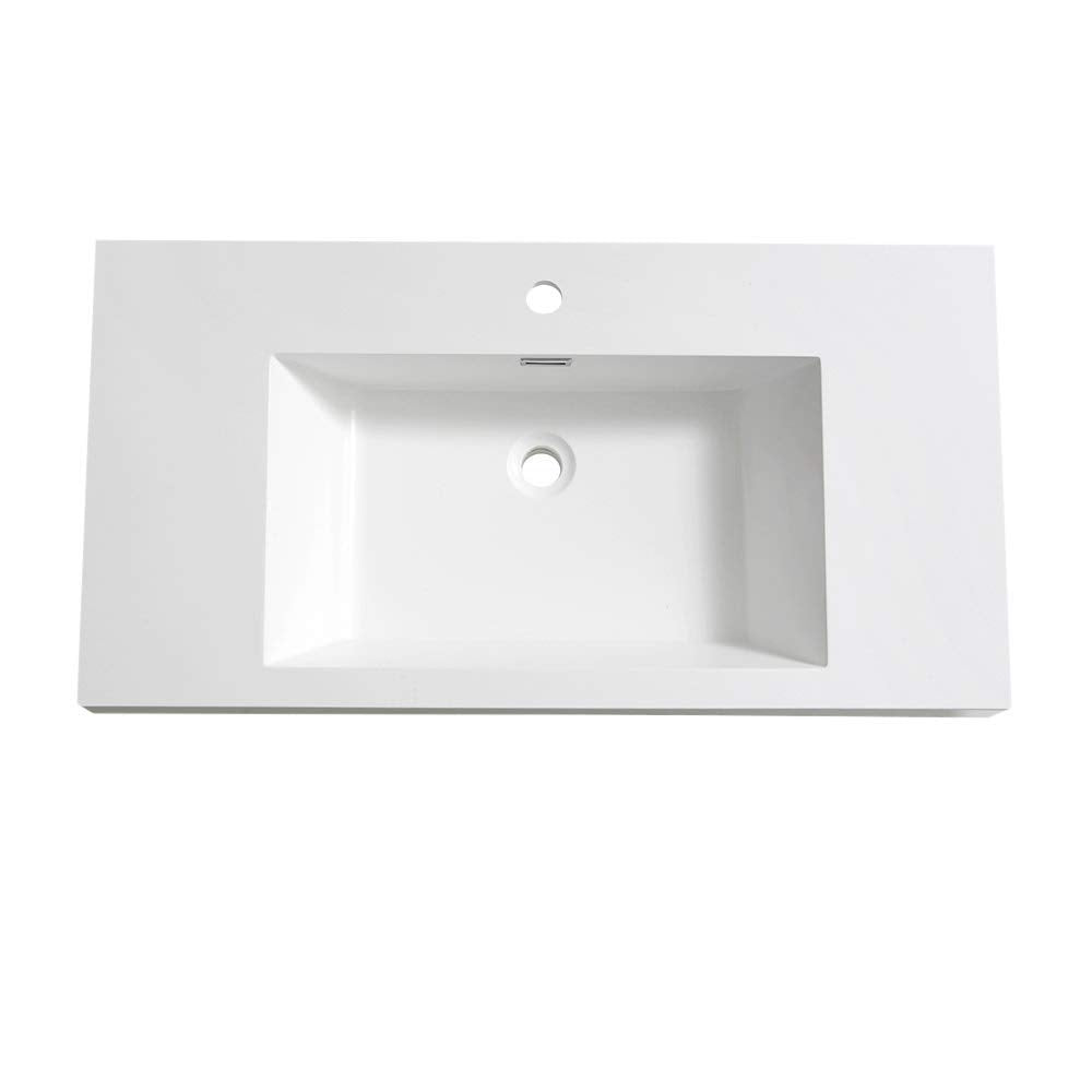 Fresca FVS8005WH Fresca Valencia 42" White Integrated Sink / Countertop