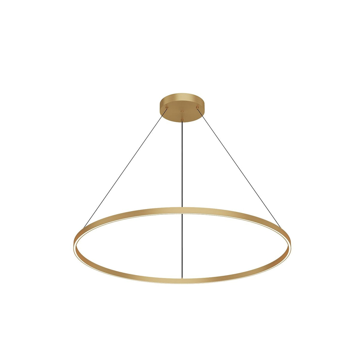 Kuzco PD87748-BG Cerchio 48" Pendant BG Aluminum Extrusion Up Down Duo Canopy 930 TRIAC 120 130W