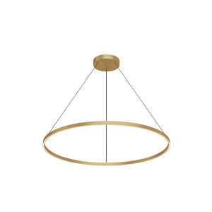 Kuzco PD87748-BG Cerchio 48" Pendant BG Aluminum Extrusion Up Down Duo Canopy 930 TRIAC 120 130W