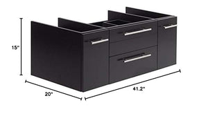Fresca FCB6142ES-VSL Fresca Lucera 42" Espresso Wall Hung Vessel Sink Modern Bathroom Cabinet