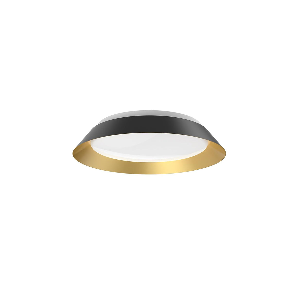 Kuzco FM43414-BK/GD JASPER 14" FLUSH MOUNT OUTER BLACK INNER GOLD SHADE 16W 120VAC LED 3000K 90CRI