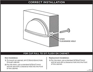 Amerock Cabinet Cup Pull Oil Rubbed Bronze 3 inch (76 mm) Center to Center Cup Pulls 1 Pack Drawer Pull Drawer Handle Cabinet Hardware
