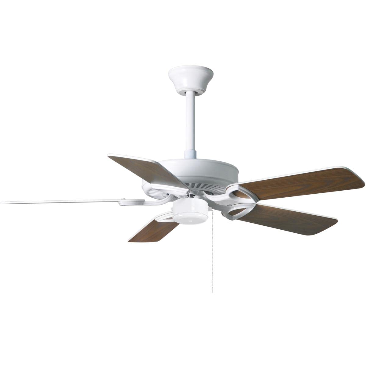 Matthews Fan AM-USA-WH-42 America 3-speed ceiling fan in gloss white finish with 42" white blades. Assembled in USA.